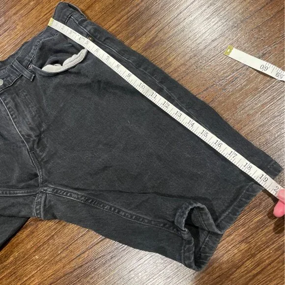 Levi's 445 Men's Sz 32 Black Athletic Fit Jean Short 10"L Denim Stretch Jorts - Picture 9 of 14